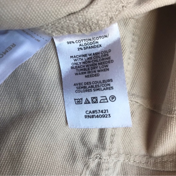Loft Light Beige Gathered Ankle Khaki Pants, NWT, 0 - Picture 4 of 11